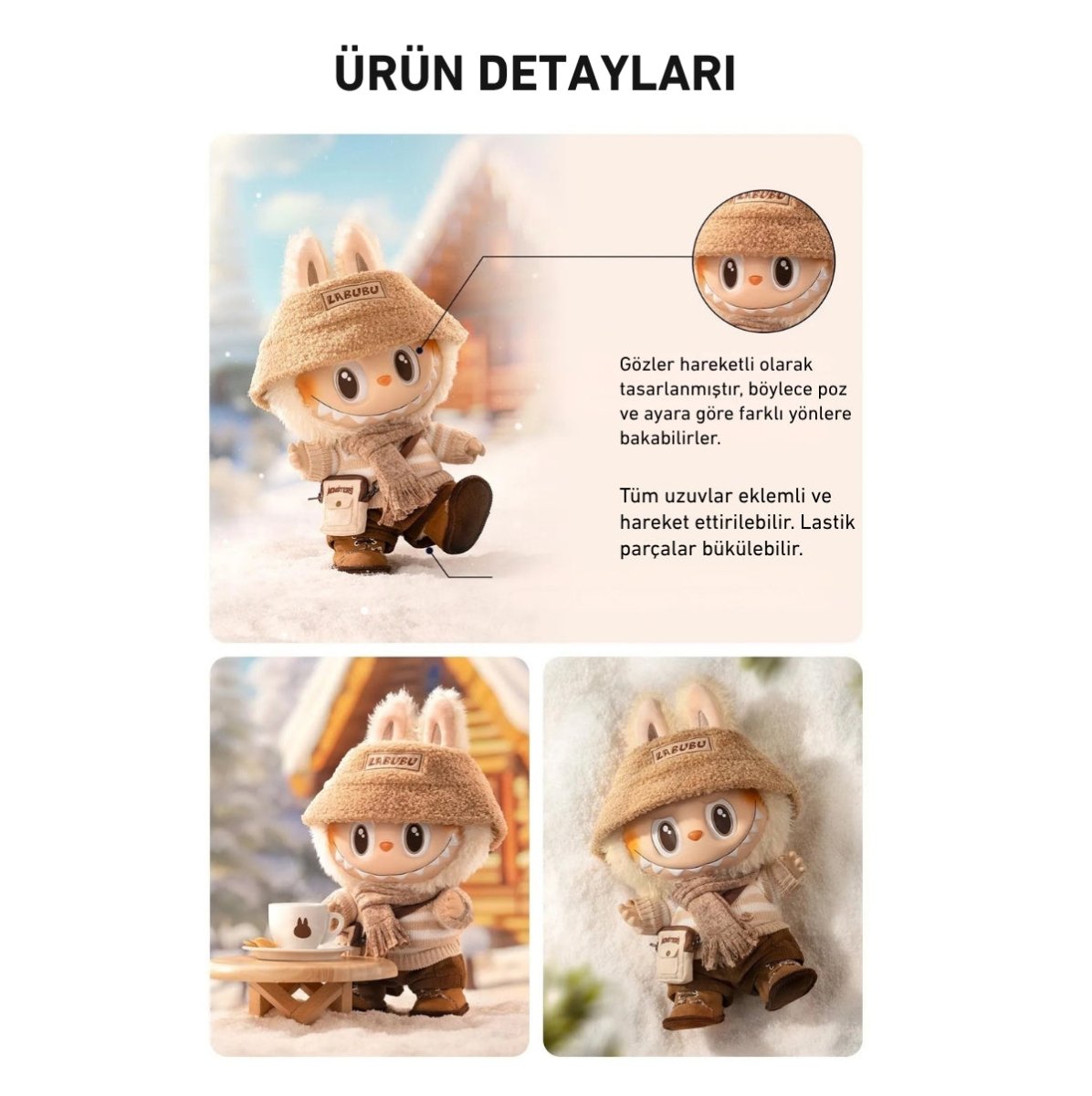 POP MART LABUBU THE MONSTERS DRESS BE LATTE VINYL PELUŞ BEBEK - Termos Türkiye - 